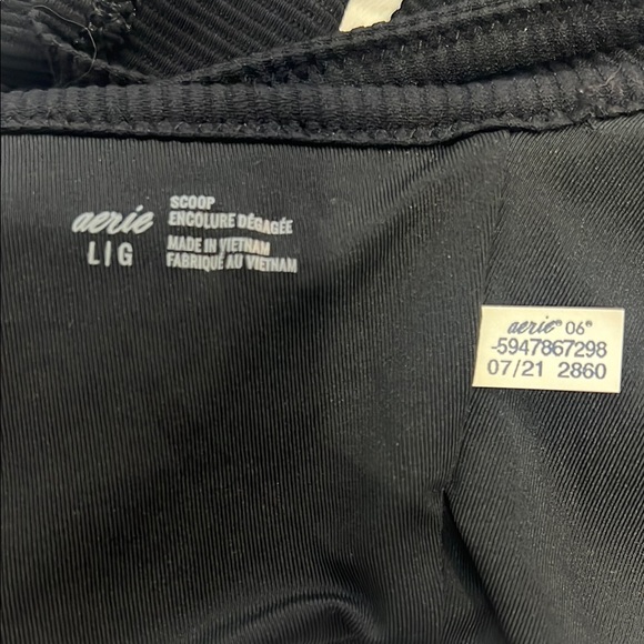 Black Ribbed bikini  Top - Picture 3 of 3